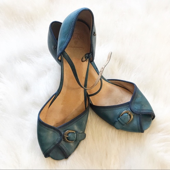 Frye Shoes - Frye teal vintage style sandals 10